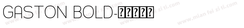 Gaston Bold字体转换